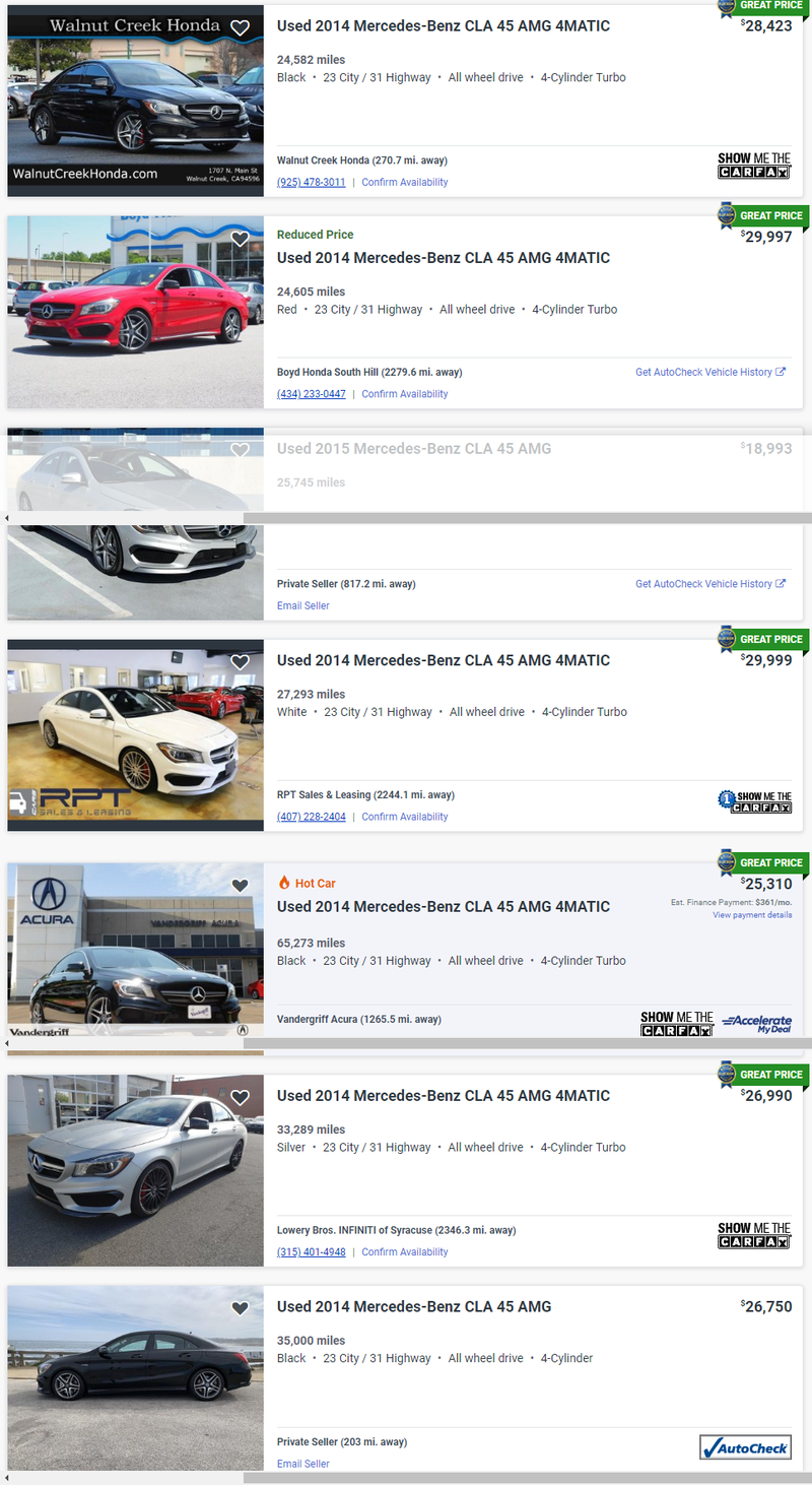Illustration for article titled Reminder: You Can Buy a 355 HP Turbo-Four Mercedes AMG for the Price of a Civic